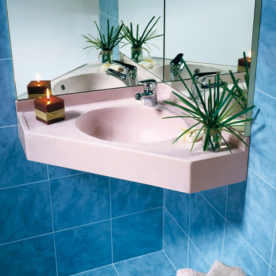 Lavabo serie minima rosa Marlux